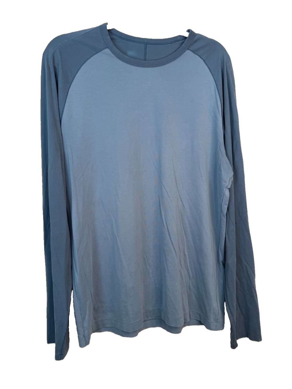 Lululemon Blue Grey Men’s XL Baseball Long Sleeve Shirt Stretch A1